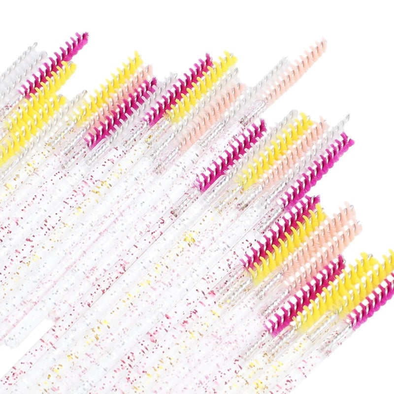 SenRocc 200pcs Skinny Mascara Wands Mini Spoolie Brushes Disposable Crystal Eyelash Brushes Thin Mascara Wands Micro Brush Lash Extension Supplies Lashes Extension Tools(Skinny-(Warm)-200) - Image 5